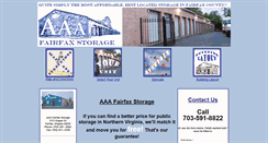 Desktop Screenshot of fairfaxstorage.com